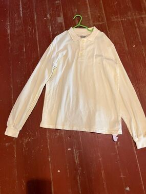 George White Long-Sleeve Polo Shirt for Kids